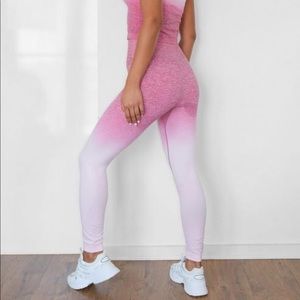 Pink ombré seamless leggings